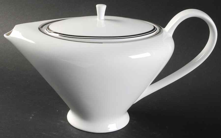 Connections Black and Platinum Teapot & Lid by Mikasa-1