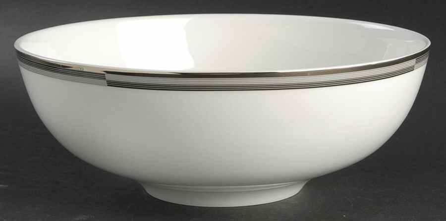 Connections Black and Platinum 10" Round Vegetable Bowl by Mikasa-1