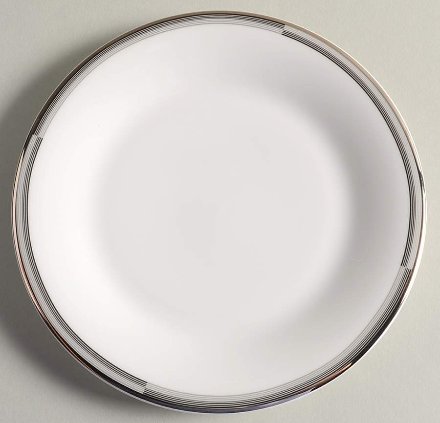 Connections Black and Platinum Bread & Butter Plate by Mikasa-1