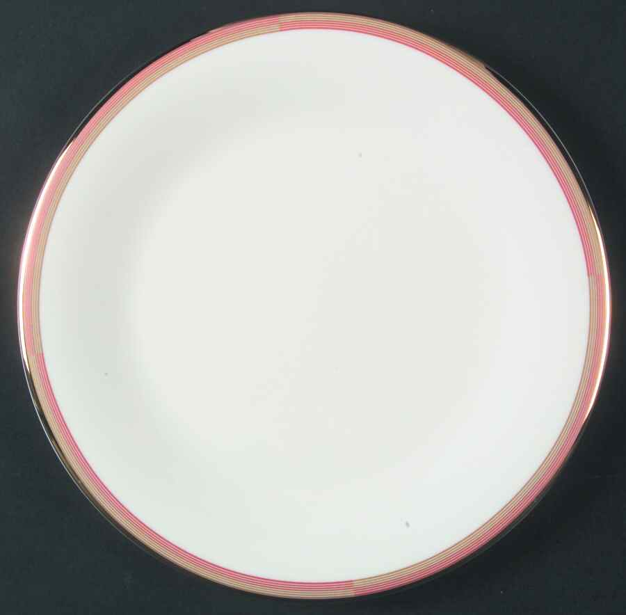 Connections Peach and Gold Salad Plate by Mikasa-1