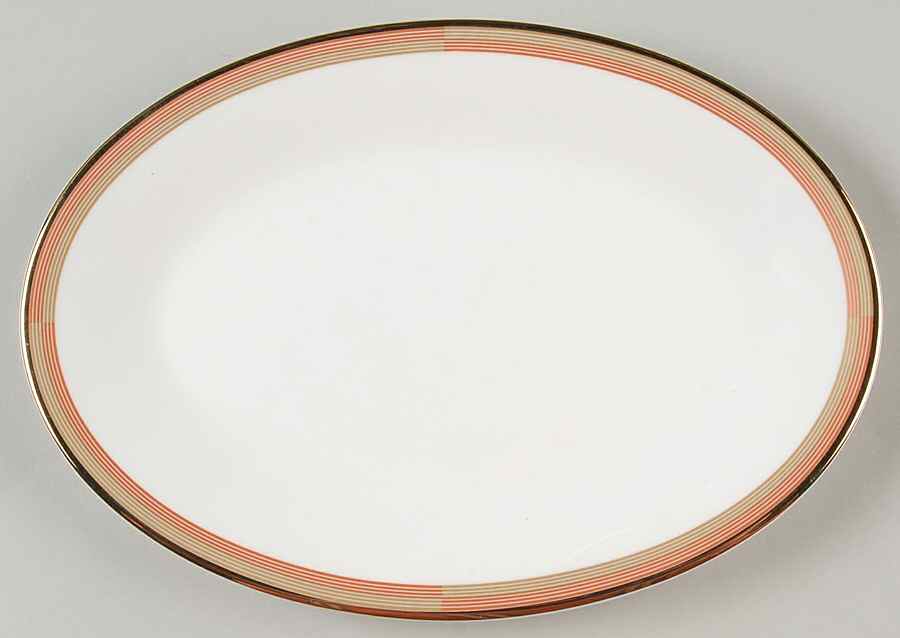 Connections Peach and Gold Butter Tray by Mikasa-1
