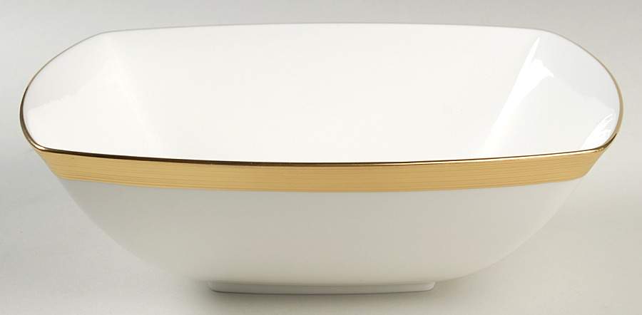 Ridge Square Gold Hostess Bowl by Mikasa-1