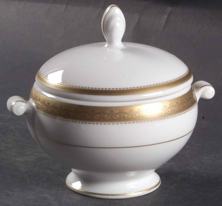 Gold Crown Sugar Bowl & Lid by Mikasa-1