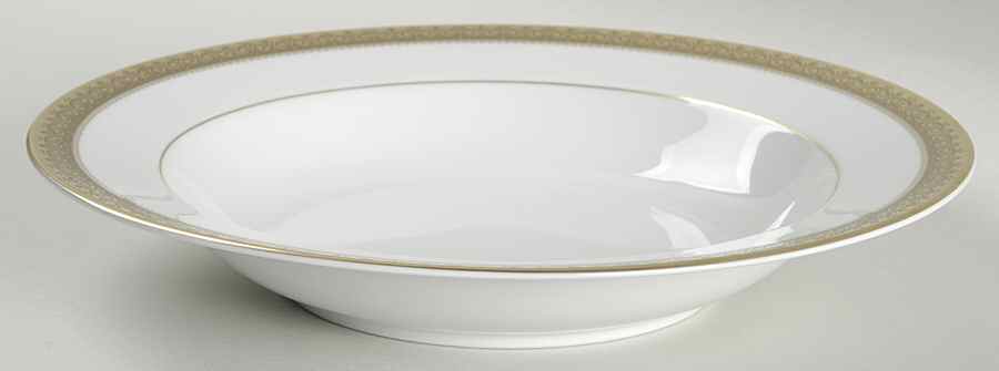Gold Crown Rim Soup Bowl by Mikasa-1