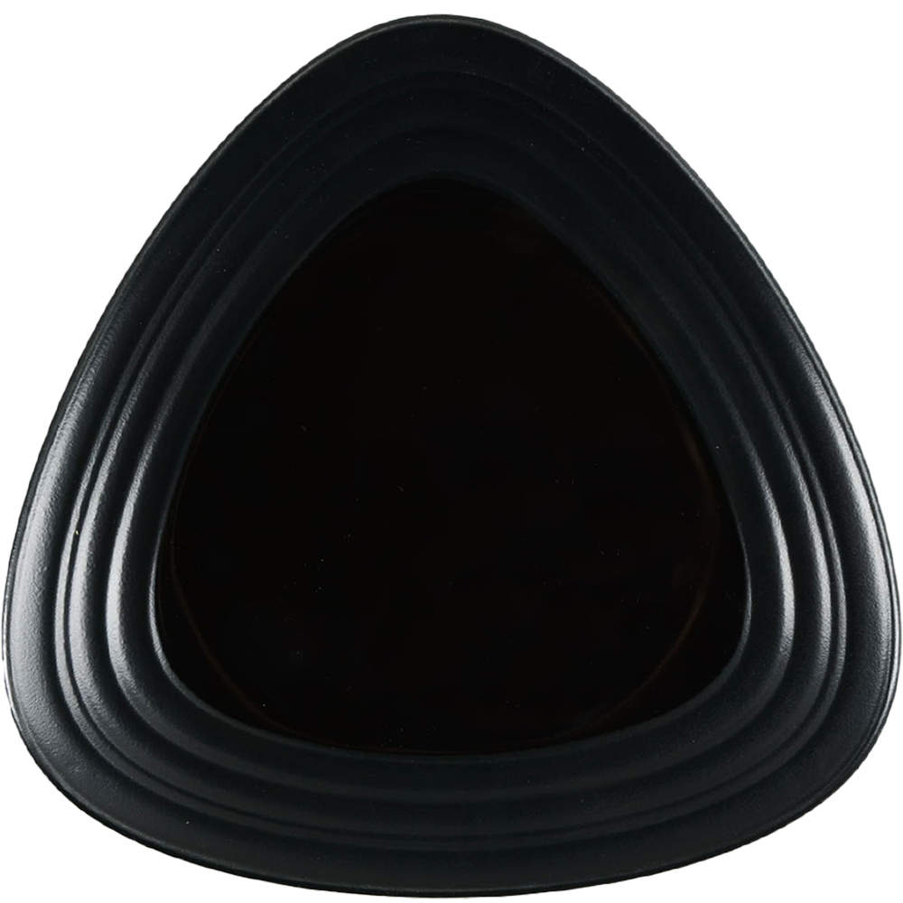 Swirl Black Triangular Salad Plate by Mikasa-1