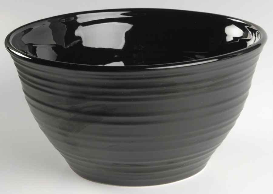Swirl Black 11" Large Salad Serving Bowl by Mikasa-1