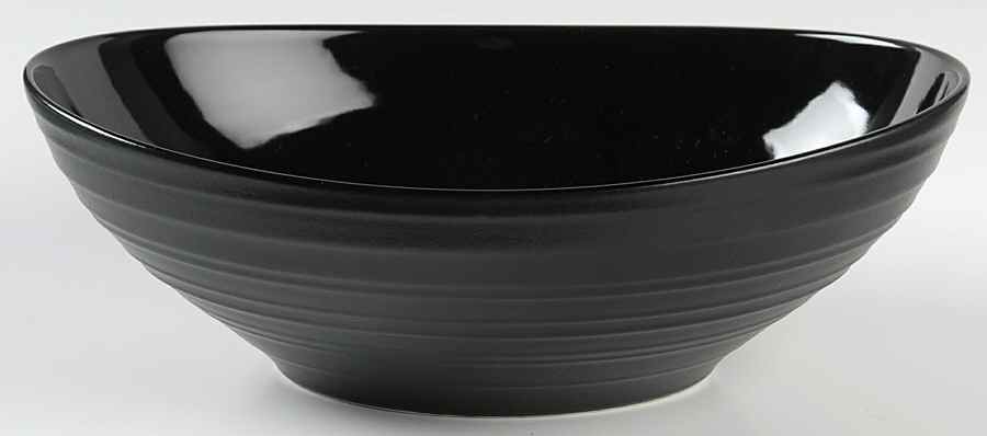 Swirl Black 10" Oval Vegetable Bowl by Mikasa-1