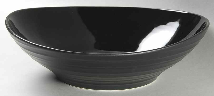 Swirl Black 9" Individual Pasta Bowl by Mikasa-1