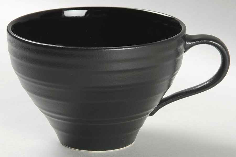 Swirl Black Flat Cup by Mikasa-1
