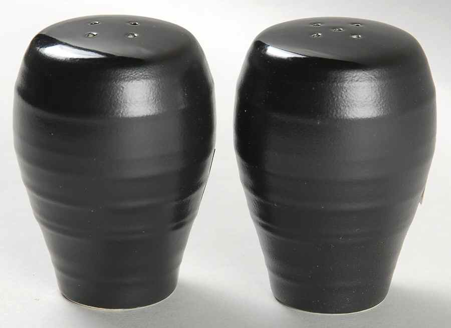 Swirl Black Salt & Pepper Set by Mikasa-1