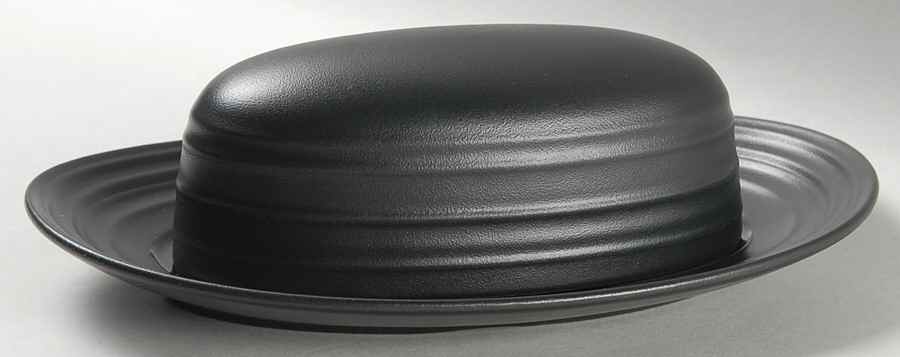 Swirl Black 1/4 Lb Covered Butter by Mikasa-1