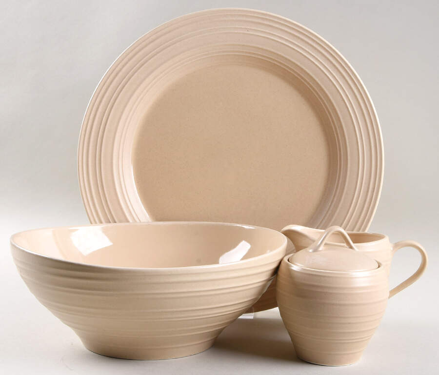 Swirl Tan 5 Piece Hostess Set by Mikasa-1