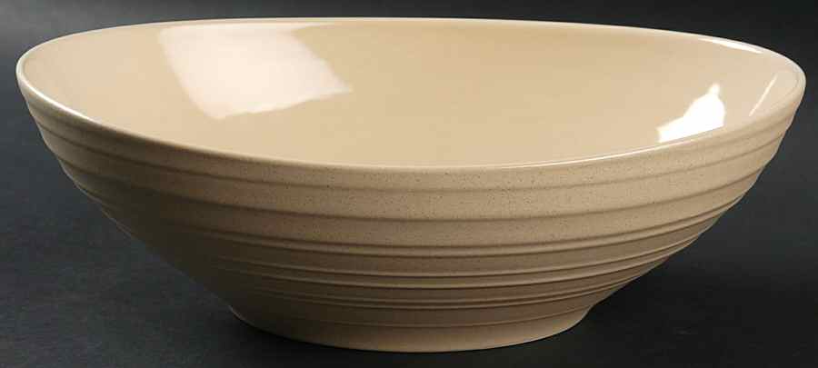Swirl Tan 10" Oval Vegetable Bowl by Mikasa-1