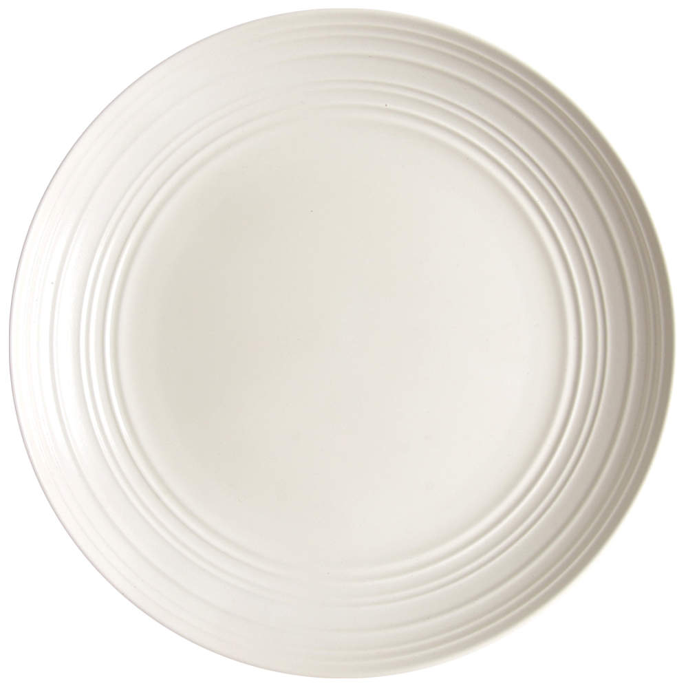 Swirl White Coupe Dinner Plate by Mikasa-1