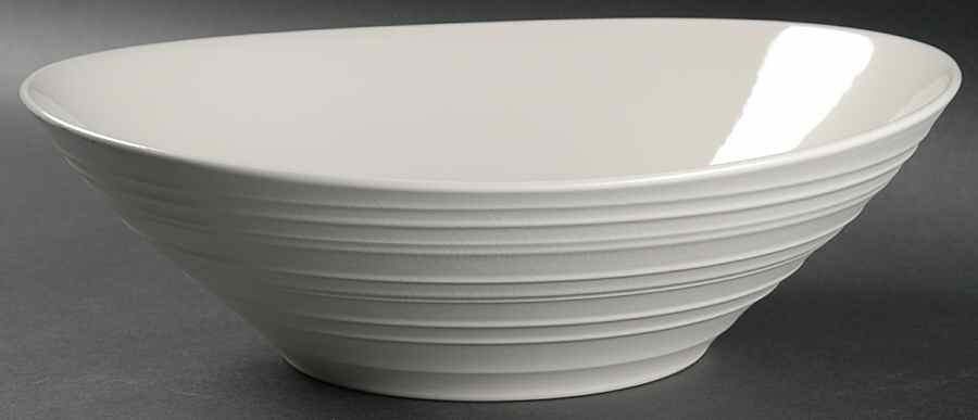 Swirl White 12" Pasta Serving Bowl by Mikasa-1