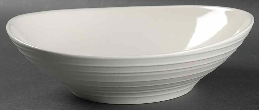 Swirl White 9" Individual Pasta Bowl by Mikasa-1