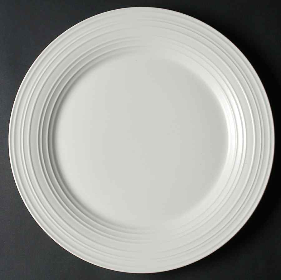 Swirl White 14" Round Platter by Mikasa-1