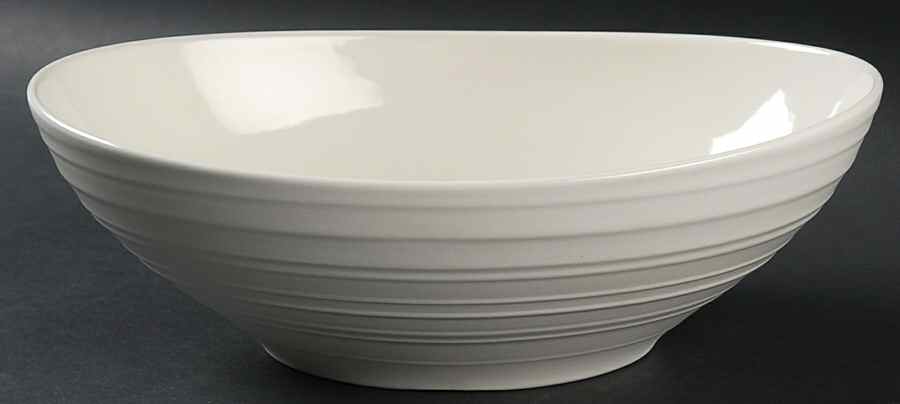 Swirl White 10" Oval Vegetable Bowl by Mikasa-1