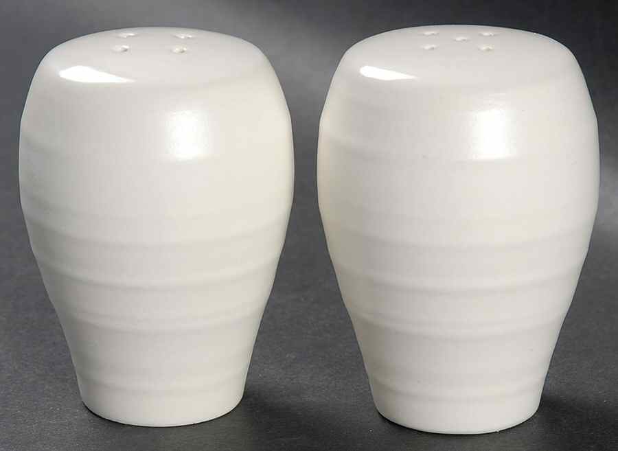 Swirl White Salt & Pepper Set by Mikasa-1