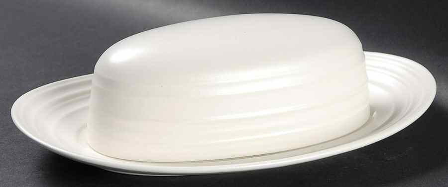 Swirl White 1/4 Lb Covered Butter by Mikasa-1