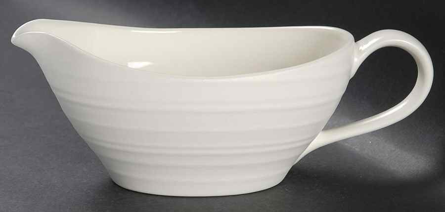 Swirl White Gravy Boat by Mikasa-1
