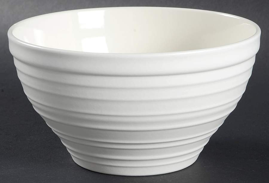 Swirl White Stacking Bowl by Mikasa-1