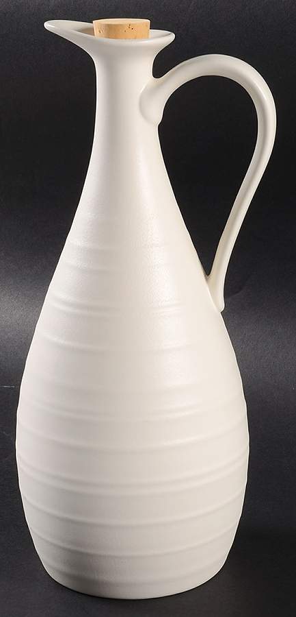 Swirl White Oil Jar/Cruet & Stopper by Mikasa-1