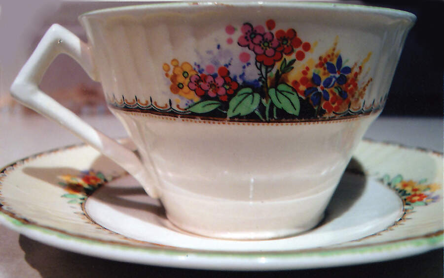 4155 Flat Cup & Saucer Set by Myott Staffordshire-1