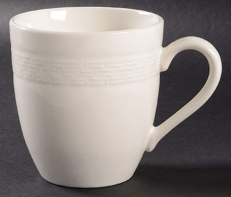 Basletweave White Mug by Martha Stewart-1