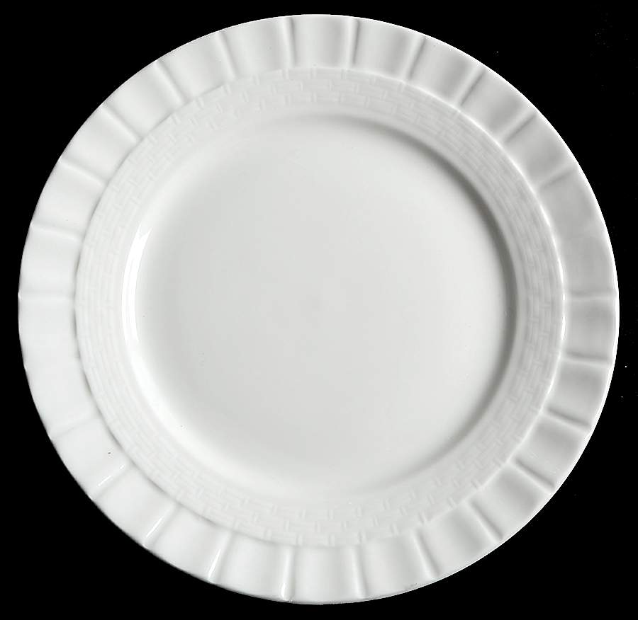 Basletweave White Salad Plate by Martha Stewart-1
