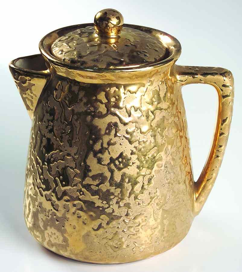 Golden Brocade Coffee Pot & Lid by Nelson McCoy-1