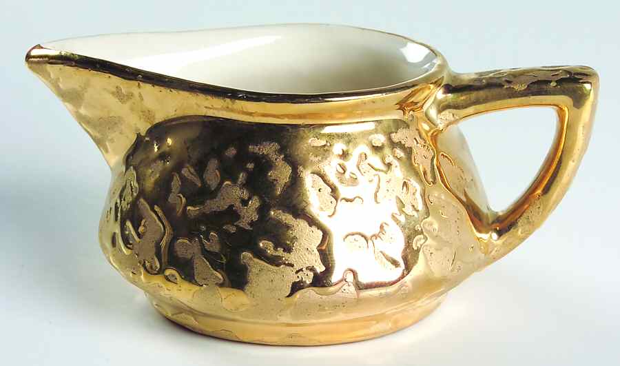 Golden Brocade Creamer by Nelson McCoy-1