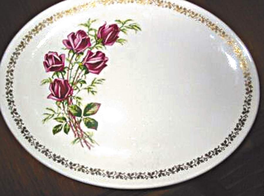 Anniversary 12" Oval Serving Platter by J & G Meakin-1