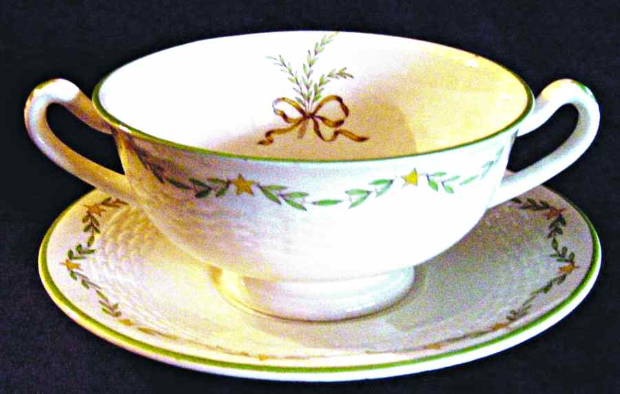 NP1614 Footed Cream Soup Bowl & Saucer Set by Minton-1