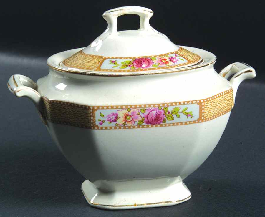 MEK229 Sugar Bowl & Lid by J & G Meakin-1