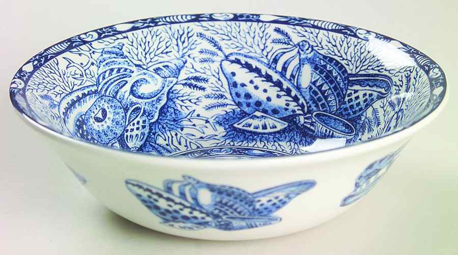 Torquay Blue (Smooth, No Trim) Coupe Cereal Bowl by Mottahedeh-1