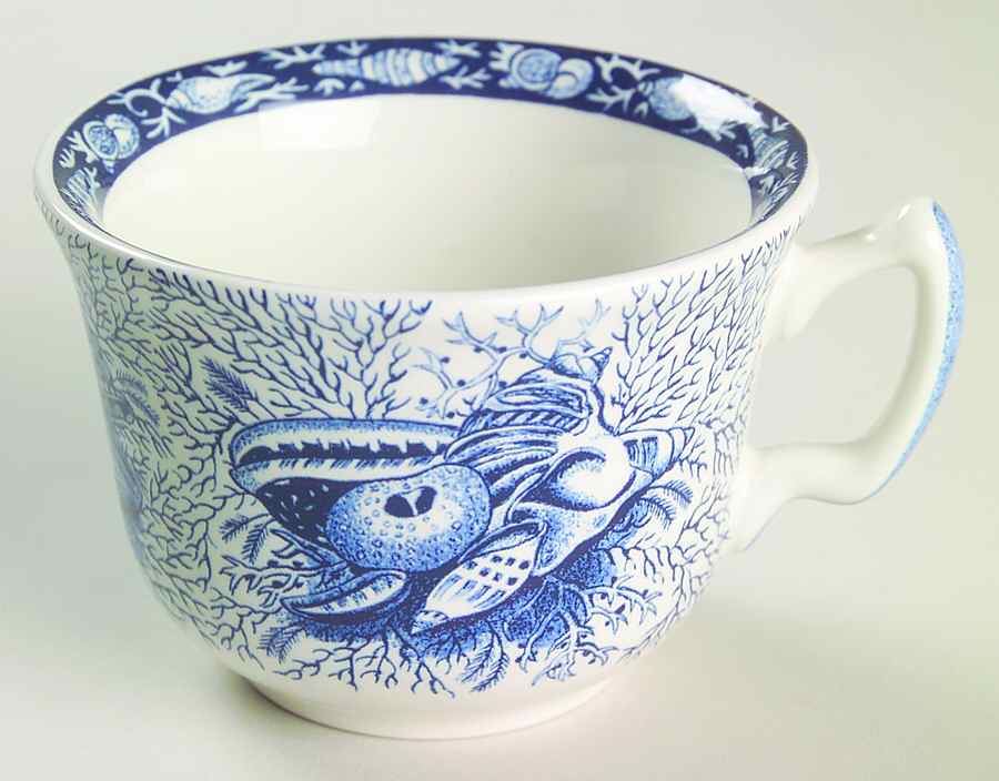Torquay Blue (Smooth, No Trim) Flat Cup by Mottahedeh-1
