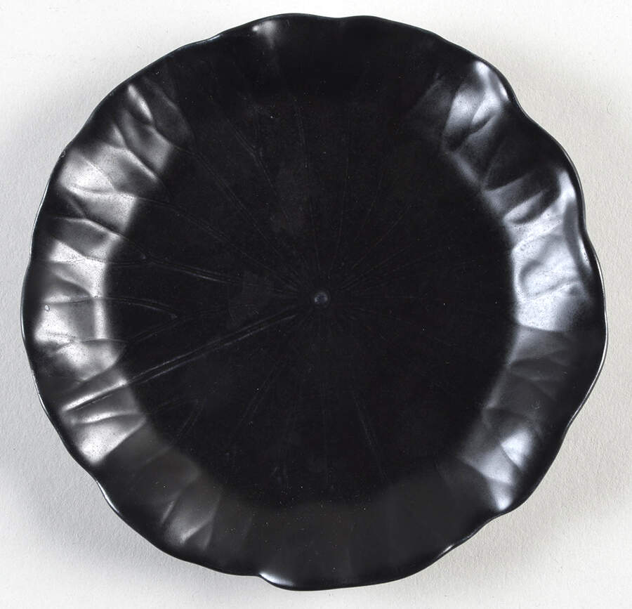 Lotus Black (Matte) Bread & Butter Plate by Metlox - Poppytrail - Vernon-1