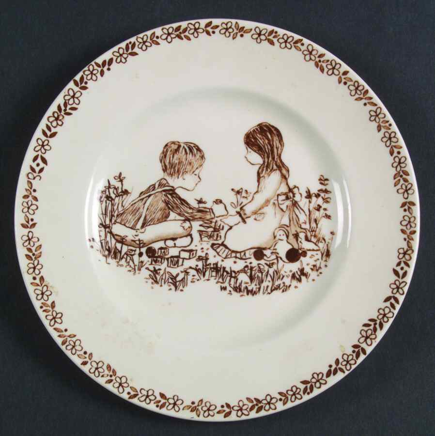 Mea85 (Brown) Salad Plate by Alfred Meakin-1