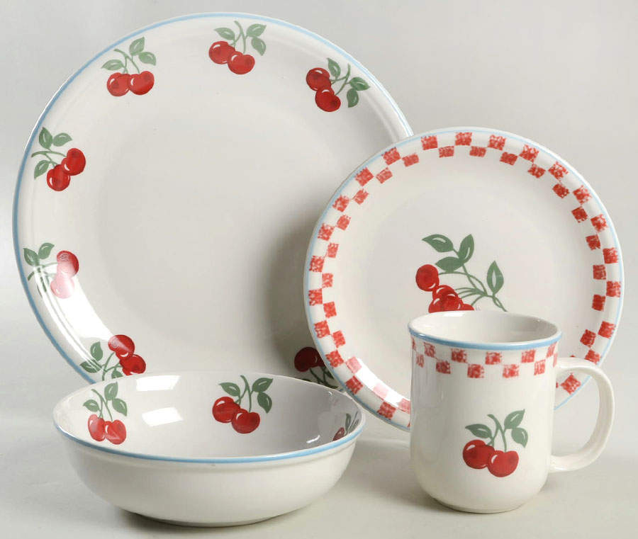 Cherry Orchard 4 Piece Place Setting by Mainstays-1