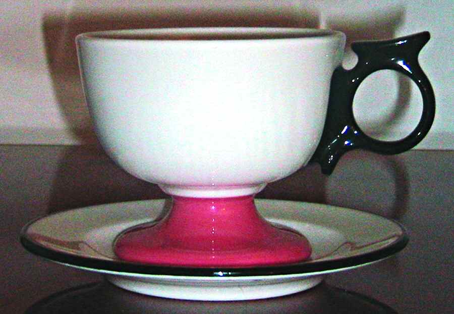 La Fonda del Sol Footed Cup & Saucer Set by Mayer (American)-1