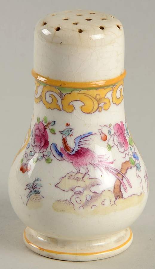 Cockatrice Green (Scalloped, Yellow Trim) Salt Shaker by Minton-1