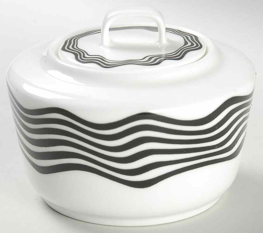 Bianco Nero Sugar Bowl & Lid by Missoni Home-1