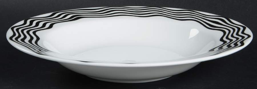 Bianco Nero Large Rim Soup Bowl by Missoni Home-1