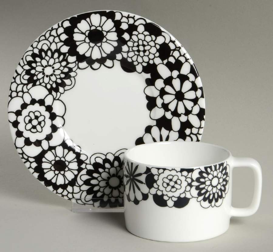 Bianco Nero Flat Cup & Saucer Set by Missoni Home-1