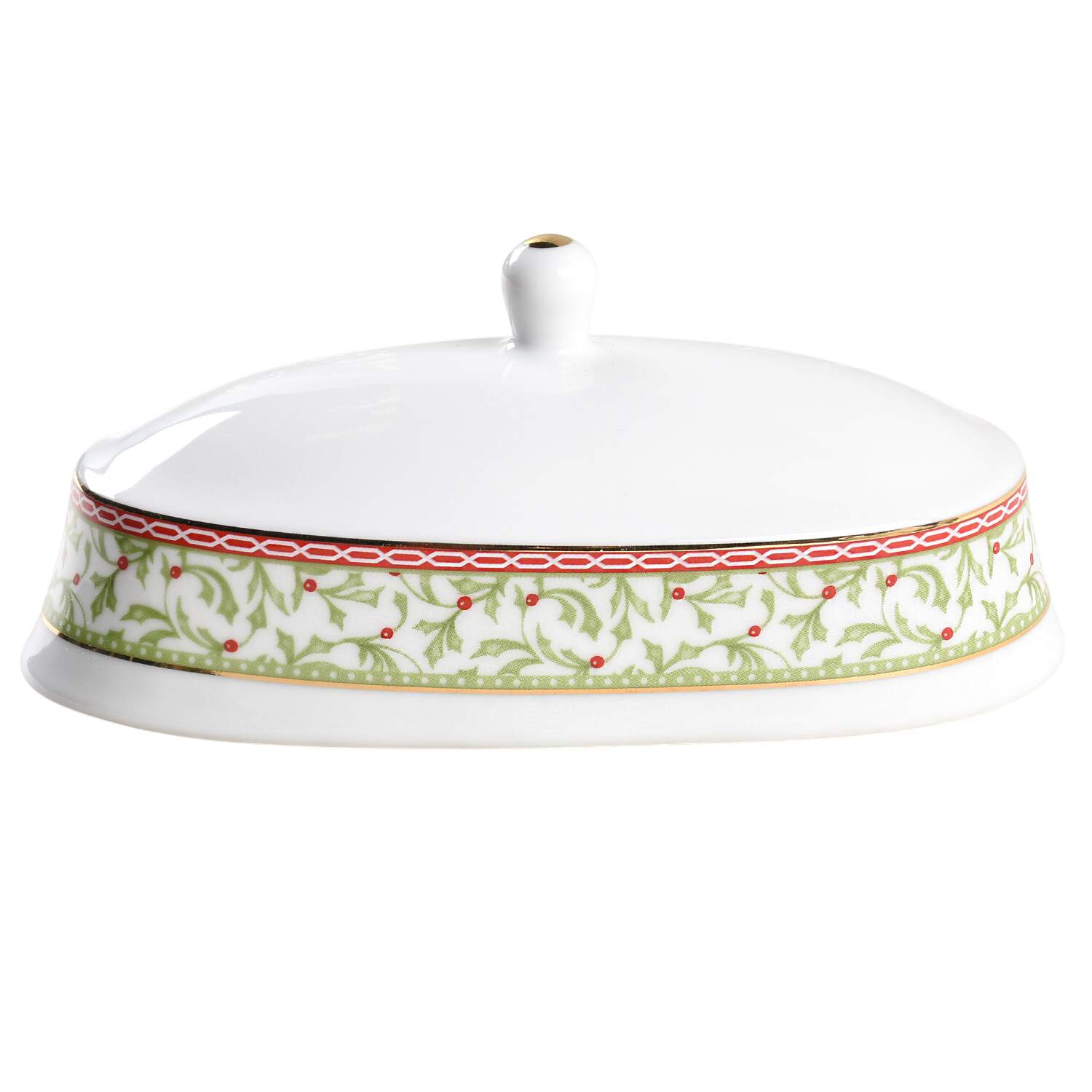 Holiday Traditions Lid for 1/4 Lb Butter by Mikasa-1
