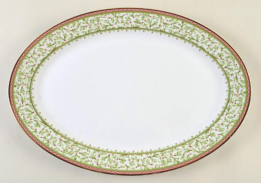 Holiday Traditions 14" Oval Serving Platter by Mikasa-1