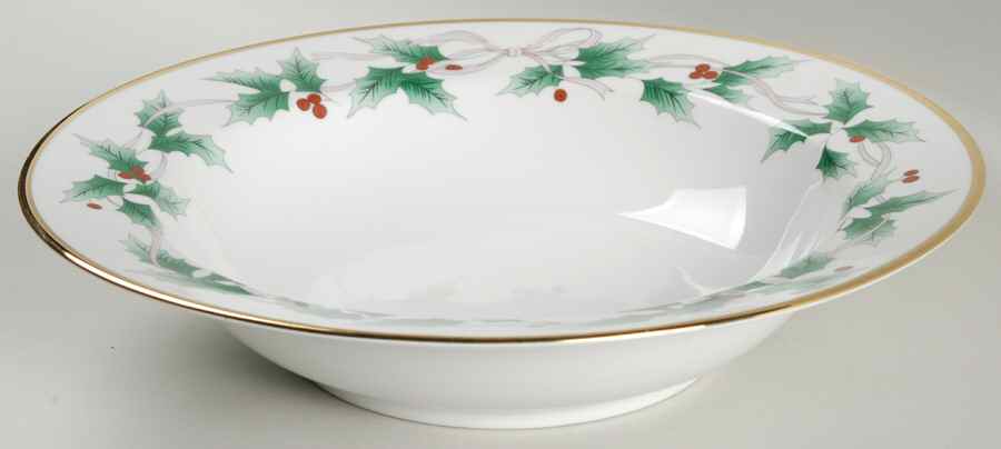 Christmas Holly 10" Round Vegetable Bowl by Mikasa-1