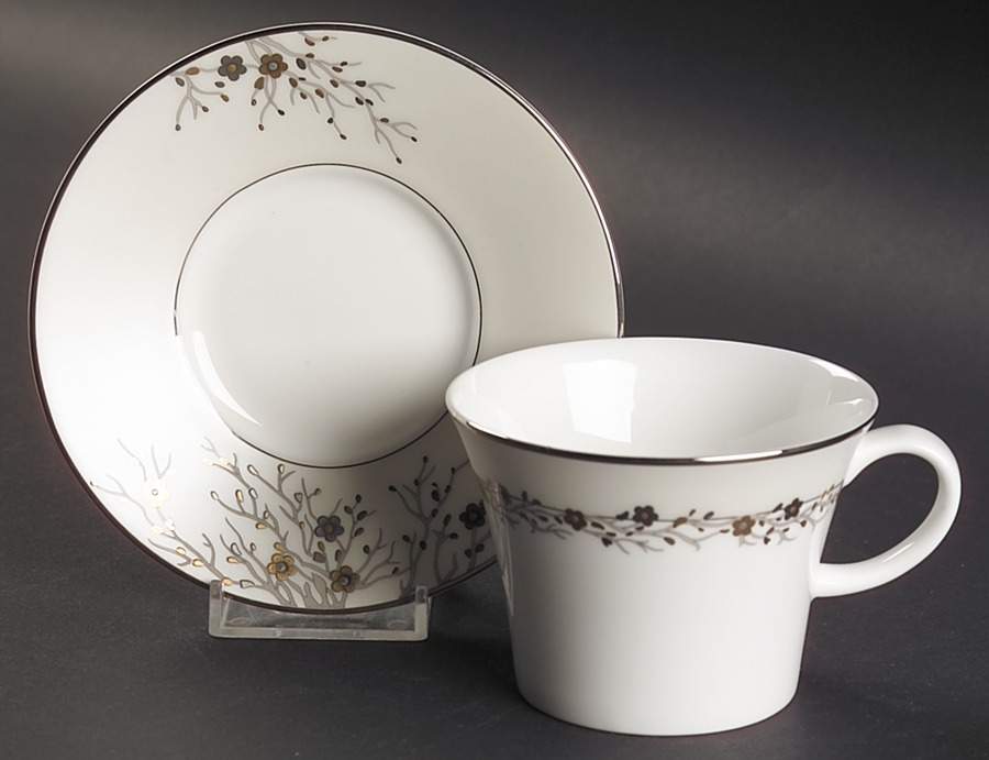 Imperial Blossom Flat Cup & Saucer Set by Mikasa-1