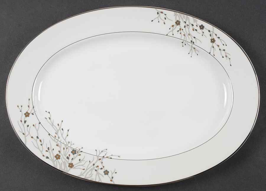 Imperial Blossom 14" Oval Serving Platter by Mikasa-1